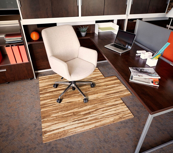 Stranded Bamboo Chair Mats are Bamboo Desk Chair Mats by American Floor